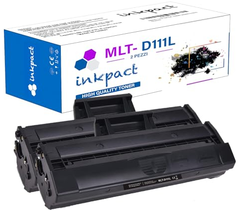 MLT-D111L - Toner mit Chip kompatibel für Samsung D111S - D111L Patronen Xpress M2026W M2026 M2070FW M2070 M2070W M2070F M2020 M2020W M2021 M2021W M2022 M2022 W M2071 M2071W M2078W (2 Schwarz)