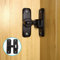 Lot de 2 Petit Verrou de Porte Coulissante à 90 Degrés pour Portes IntéRieures Loquet de Portes à Ouverture Double Vintage pour Cuisine, Chambre, Salle d'éTude, Salle de Bain, Armoire (Noir)