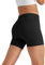Glacspyg Radlerhose Damen Kurze Sporthose V-Taille High Waist Gym Shorts Kurze Leggings für Yoga Gym Fitness Laufen Schwarz XS
