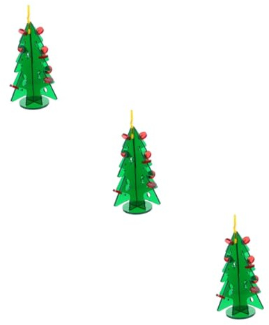 Abaodam 3pezzi Ornamento Da Tavolo Acrilico Per Natale Decorazione Creativa Per Casa e Ufficio Piccolo Addobbo Per Albero Di Natale Atmosfera Chic e Vividità Assicurata