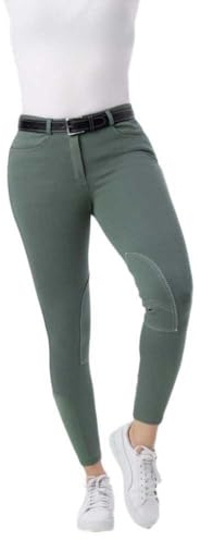 RIDING WORLD - Pantalones de equitación para mujer y niños Alexandrie | Pantalones de equitación con ribete en las rodillas de tela | con bolsillos delanteros | Leggings de equitación en seis colores