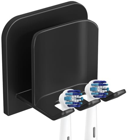 KEWUZY Porta Spazzolino Elettrico, Portaspazzolino Da Muro, Porta Testine Spazzolino Elettrico Senza Foratura, Per Bagno Supporto per Spazzolino Da Denti Autoadesivo