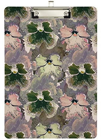 Dessin de roses rouges bouquet de fleurs planchettes avec format lettre pour infirmière, enseignants et projet, 22,9 x 2,5 cm, avec clip en métal discret