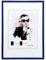 KM FOTO Moderner Glas Bilderrahmen NLS aus Kunststoff Perfekt für Fotos, Poster und Wanddeko Collage Design: Farbe: Blau | Format: 50x70