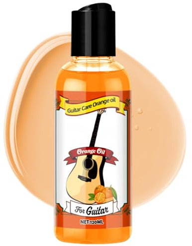 Gitarren-Griffbrett-Reiniger – Orange Gitarren-Reinigungs- und Pflegeprodukte | Pflege-/Reinigung/Polierölreiniger & Conditioner 120 ml Gitarrenzubehör für Gitarre, Bass, Ukulele
