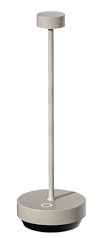 Blomus Mobile LED Leuchte -TURAS- | Mobile Akku Tischlampe aus Aluminium | Farbe Silk Gray | Ø7 x 23H cm | 3 Lichtfarben | Dimmbar per Touch | IP65
