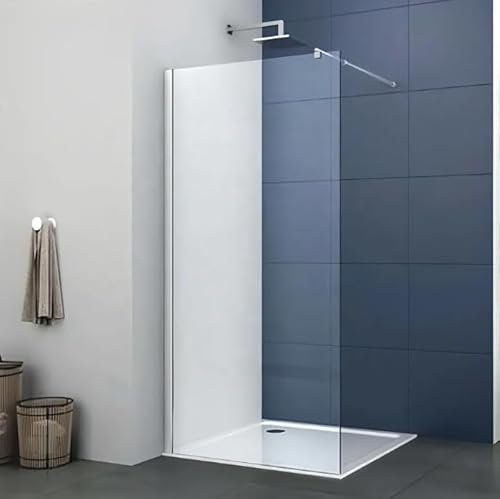 Walk in Shower Enclosure 8mm Tempered Safety Glass Wetroom Shower Screen Panel (1000mm Screen Only)