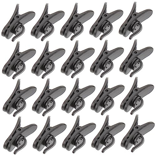 Microphone Clip Mic Clip Lapel Lav Mic Dj Microphone Clip Ear Clip Microphone 20Pcs Lapel Lavalier Clips, Abs Plastic Microphone Cord Clips, 360° Rotating Collar Clip for Secure Mic Attachment