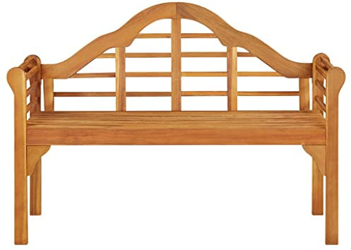 ULUYYUC Balkon Lounge Klein Sitzbank Outdoor Balkonbank Kleiner Balkon Campingbank - Gartenbank 125 cm Massivholz Akazie für Innenhof Balkon Parks Garten