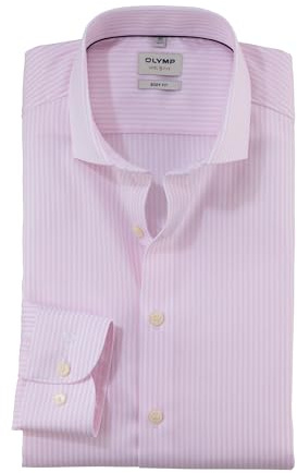 OLYMP Herren Businesshemd Schlank Gestreift 209774 | Hemd, Manschette, Body Fit, 100%Baumwolle