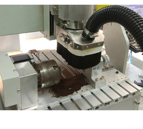 CNC-Fräser-Aufsatz, Edelstahl-Spindel-Staubreiniger mit robusten Nylonbürsten (80 mm)