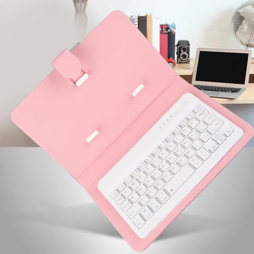 aqxreight Universal Keyboard Flip Case Cover mit Stand für/Telefone Pink (PINK)