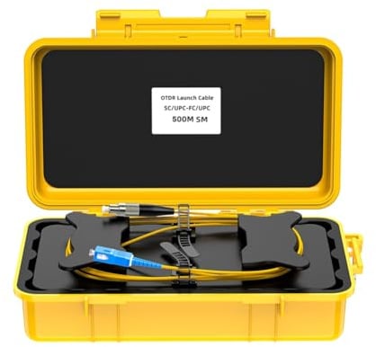 Uxsjakjsd OTDR Launch Cable Box 500M Fiber Optic 0.2dBm Dead Spot Eliminator Dead Zone Reducer SC/UPC-FC/UPC