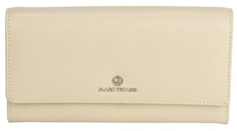 Marc Picard Leder Geldbörse Umbria Wallet with Flap Grey beige