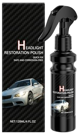 KOAHDE Scheinwerfer Politur Reparatur Flüssigkeit,120ML,1PC,Headlight Restoration Spray für Vergilbung,Oxidation,Trübung und Kratzer in Scheinwerfern