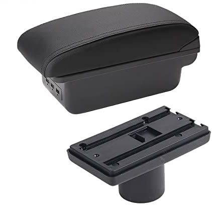 Boîte D'accoudoir De Voiture Pour Siège Pour Ibiza 6j 6L Boîte De Rangement De Contenu Central Avec Porte-gobelet Cendrier Produits Avec USB(B2 3USB)
