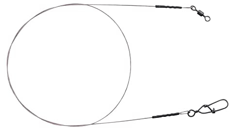 Spro Matt Black Leader 7 x 7 Wire - 2 stalowe przypony do spinningu, przypon NA szczupaki do łowienia RYB drapieżnych, długość/średnica/nośność: 40 cm/0,36 mm/10 kg - 22 lb