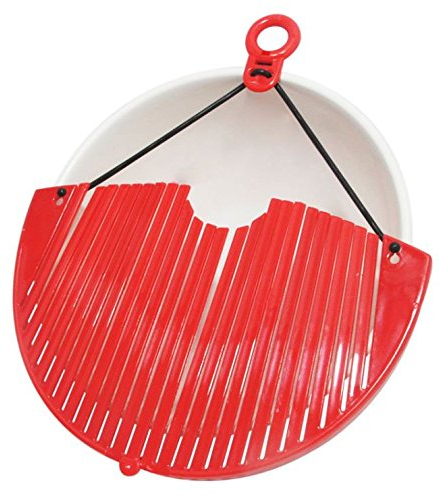 Shop-STORY – Escurridor universal de nueva generación, color rojo fácil de guardar y compatible con todos los tamaños de cacerolas.