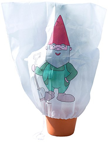 infactory Hüllen für Pflanzen: Winterschutz-Haube Gartenzwerg für Pflanzen, 110 x 120 cm (Pflanzen-Vlies zum Abdecken, Frostschutzvlis, Weihnachten)