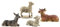 zeitzone Krippenfiguren Tiere Set 4 teilig Ochse Esel Schafe Weihnachten 7cm