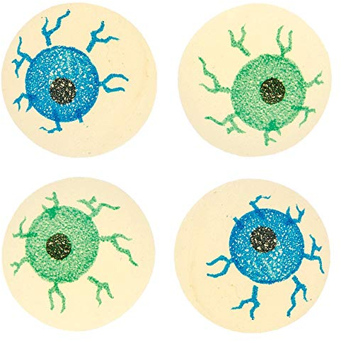 Baker Ross - Balles rebondissantes Yeux effrayants Fluorescent (Paquet de 6) AW950 Coloris Assortis
