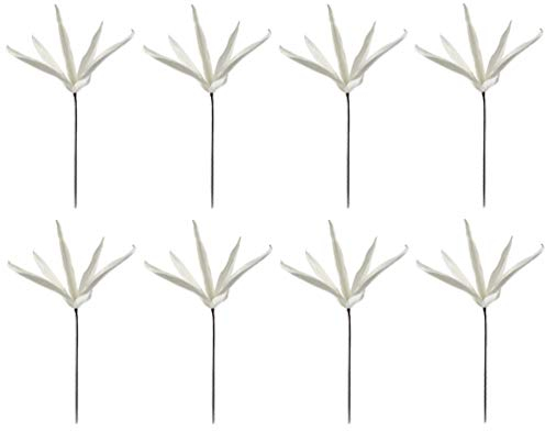 DARO DEKO Kunstblume 100cm Schilf in weiß 8 Stück