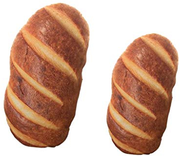 Tubayia 2 Stück Simulation Brot Kissen Plüsch Kuschelkissen Zierkissen Dekokissen Fotografie Requisiten