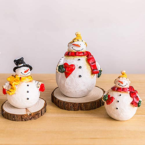 AIKENR Schneemann Desktop Dekoration Dekoration, tolle 3D-Weihnachts-Mini-Ornamente DIY Schneekugeln Miniatur Weihnachtsfigur Vintage Weihnachten