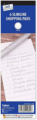 Just stationery 3 x 75 x 210 mm Lined Paper Shopping Pad (Pack of 6)