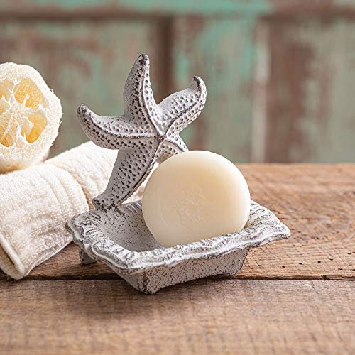 CTW Home Collection 420201 Starfish Soap Dish Holder, Soap Tray, 5.5-inch Width, Cast Iron