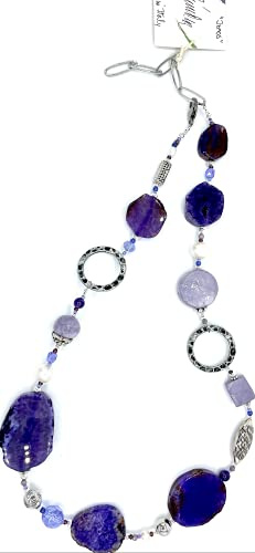 Collana Viola in Pietre dure IREOS, regolabile