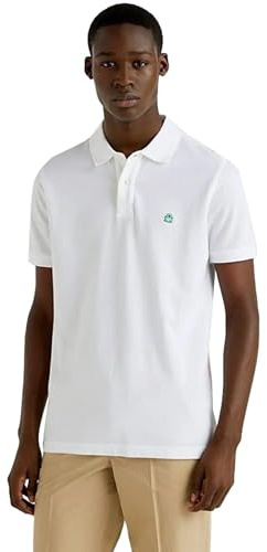 United Colors of Benetton Herren Poloshirt M/M 3089J3179 Polohemd, Optisches Weiß 101, Medium