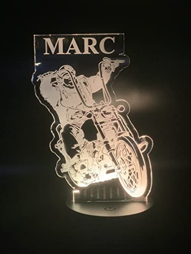 Aina Geschenke für Motorradfahrer Männer Geschenke Motorrad Lampe LED mit Namen personalisert