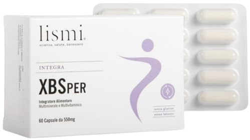 XBS PER - Integratore Alimentare per Fastidi Muscolari e Nervosi, Carenza di Nutrienti, Aiuta il Benessere Generale, Contribuisce alla Carica Energetica, Confezione da 60 Capsule