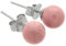 Rhodonit Ohrstecker | Edelstein Ohrringe | Kugel/Perle 6 mm Durchmesser | 925er Silber