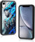 Cool Soccer Phone Case, Creative Football iPhone Xr Case, Non-Slip Pattern Design and Shock Absorption, Soft Silica Gel Frame Support Black Phone Case for Teen Girls and Boys, Women and Men