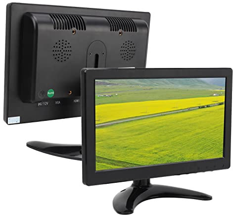 Moniteur D'ordinateur 9 Pouces, Moniteur D'ordinateur LCD TFT 9 Pouces avec Haut-Parleur D'interface D'entrée Multiple écran D'affichage de Jeu Couleur HD pour DVR Quotidien
