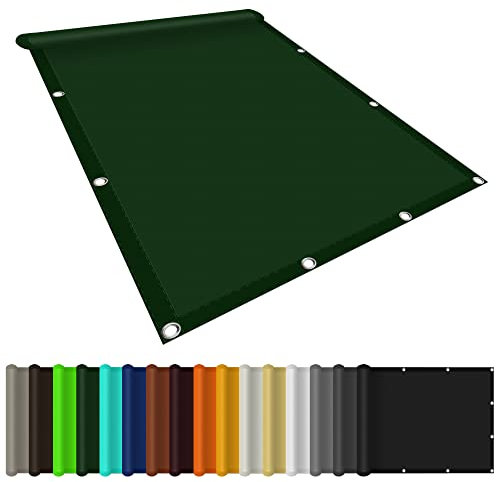 Tenda da Sole Rettangolare 3 x 4 m Impermeabile Vela Ombreggiante Rettangolare per Balcone da Giardino, Protezione dai Raggi UV, Verde Scuro