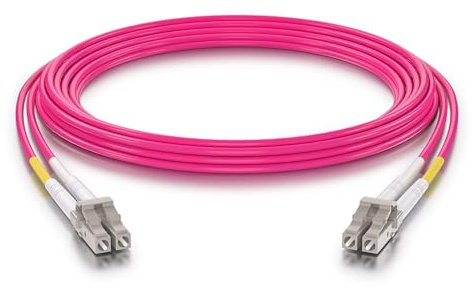 10Gtek [2 Stück] LC zu LC OM4 Multimode Duplex 1.5-Meter, LWL Glasfaser Patchkabel Fibre Optic Patch Cable 50/125μm LSZH für MMF SFP SFP+ Transceiver, Magenta