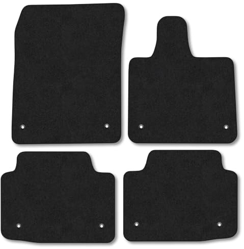 Jaguar I-Pace (2018-2024) Carpet Car Mats | Black Edge Trim Tailored Fit Floor Mats Full Coverage Protection Accessories Easy Clean Anti Slip Made in the UK