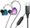 KAMINRUN FEDAI DX2 in Ear Headphones,USB C Headphones,Type C Earbuds,Noise Isolating in Ear Headphones for Running/Gym/Workouts, USB Type C Headset with Microphone and 3-Button Remote(Type C,Purple)