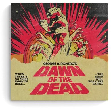 ENILSA Dawn of The Dead Movie Poster Dekorative Malerei Leinwand Wandkunst Wohnzimmer Poster Schlafzimmer Malerei,Wandkunst Bilddruck Moderne Familienzimmer Dekor 12x12inch(30x30cm)