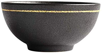 Bellissima ciotola Insalatiera in ceramica vintage, stoviglie giapponesi in oro nero | Adatto for zuppiera, ciotola di verdure, piccola ciotola di pasta, ciotola di riso for la casa con frutta ( Color