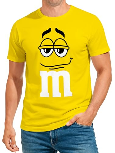 MoonWorks® Herren T-Shirt Fasching Karneval M Aufdruck Gruppenkostüm Verkleidung Last Minute Faschingskostüme Männer Funshirt
