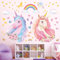 DECOWALL SG2-2322 Stickers muraux licorne enfants decoration chambre fille deco bebe autocollant mural etoile poster princesse tableau pépinière