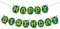 Geburtstagsparty-Dekorationen, Ninja-Partyzubehör, Happy Birthday-Banner, grüne amerikanische Comic-Schildkröten, Partygeschenke für Kinder, Geburtstagsparty-Dekoration