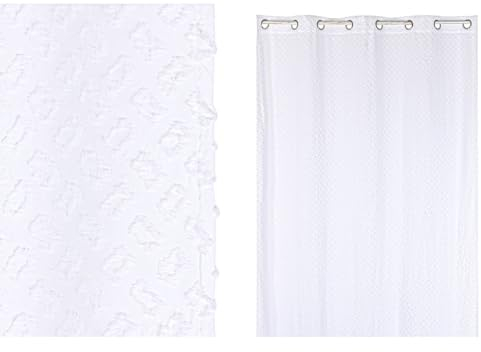 Home ESPRIT Weißer Vorhang, 140 x 260 x 260 cm, Bestickt