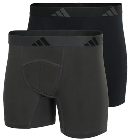 adidas Ergonomic Boxer Brief (2PK) - Active Flex Cotton Ergonomic - Bequeme Unterwäsche