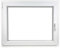 ALUCON Kellerfenster 700x500 mm – Fenster 70x50 cm – Kunststofffenster Innen Weiß/Außen Weiß – Flügelfenster DIN Links