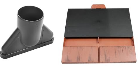 Klober Uni-Plain Tile Vent + Adaptor to 100mm (Rustic Red)